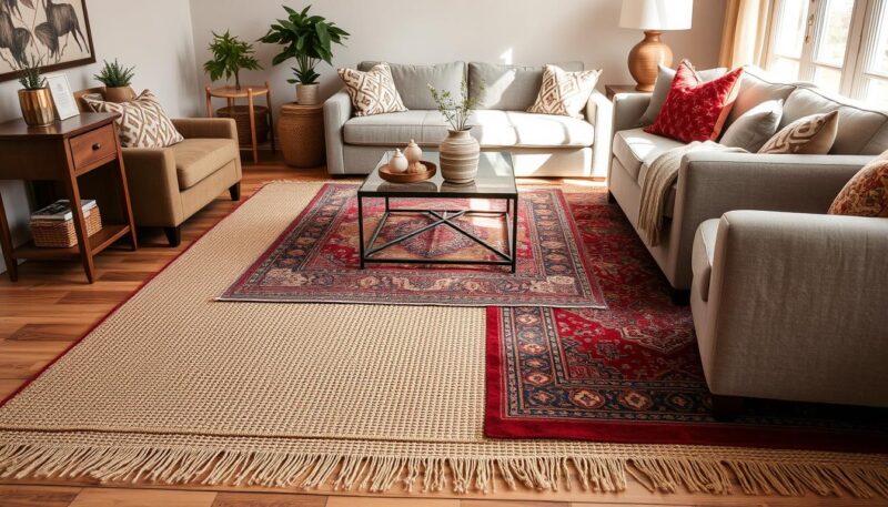 layered rugs